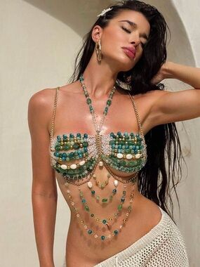 Beaded Top Carnival Bra